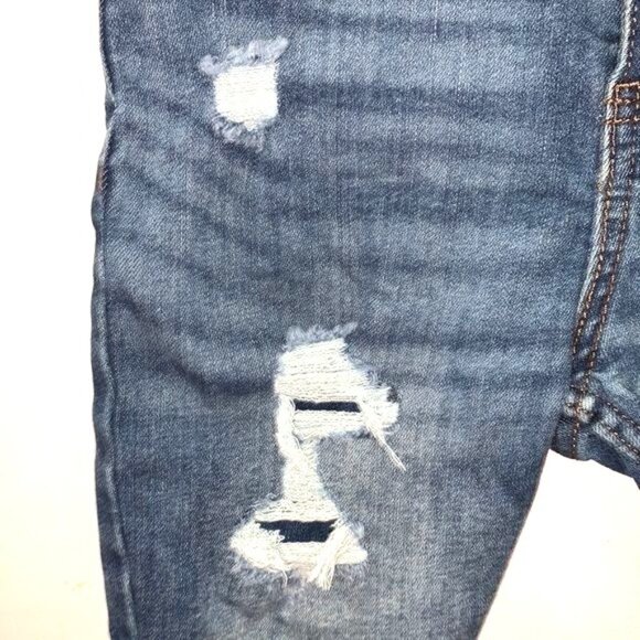 Boys Wonder Nation Blue Denim Distressed Straight Cut Adjustable Waist Shorts Si - Picture 3 of 5